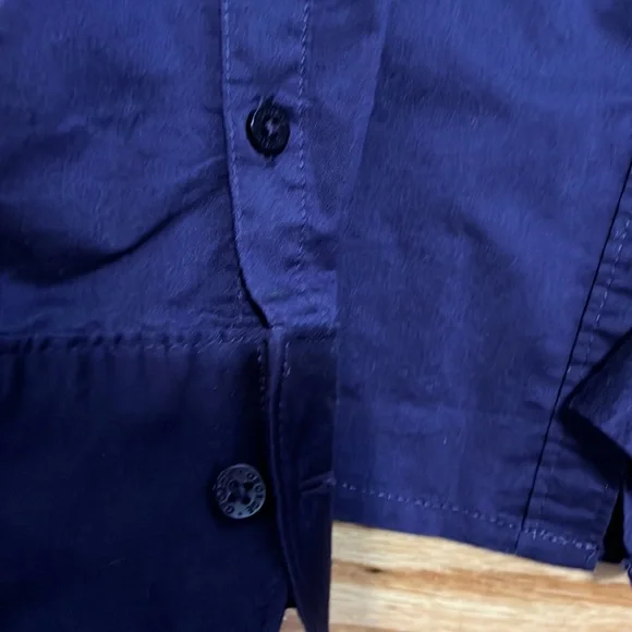 George- long sleeve plum button down dress shirt- like new - Picture 3 of 10